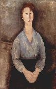 Amedeo Modigliani, Sitzende Frau mit blauer Bluse